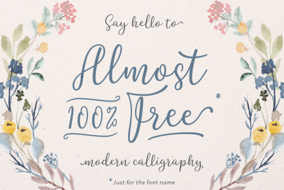 Almost 100 Free: A Bold Calligraphy Script for Modern Creators