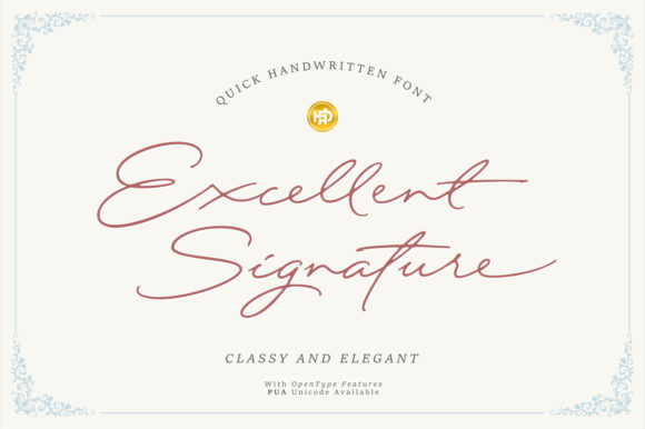 Excellent Signature: Elegant Typography for Impact